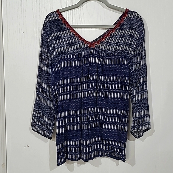 Lucky Brand 3/4 Sleeved Blouse - Picture 8 of 8